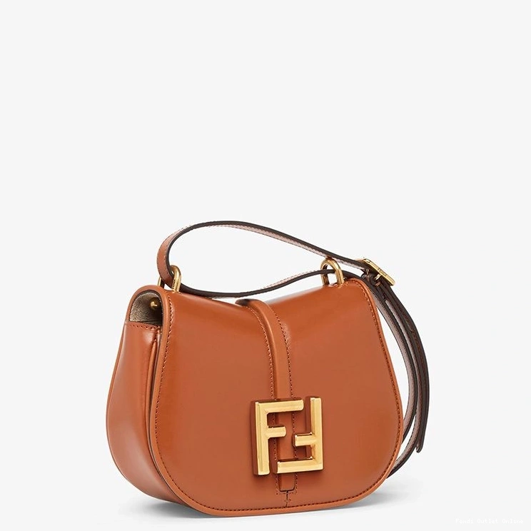 Affordable Bag C'mon Calf Leather Fendi Mini Brown In 0817